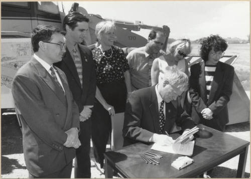 Governor Fife Symington Signing Rio Salado Legislation, 1997.
