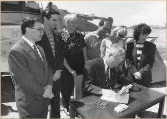 Governor Fife Symington Signing Rio Salado Legislation, 1997.