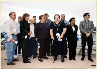Photo of Mayor and City Council with the women who christened the Rio Lago Cruise boats on Tempe Town Lake.