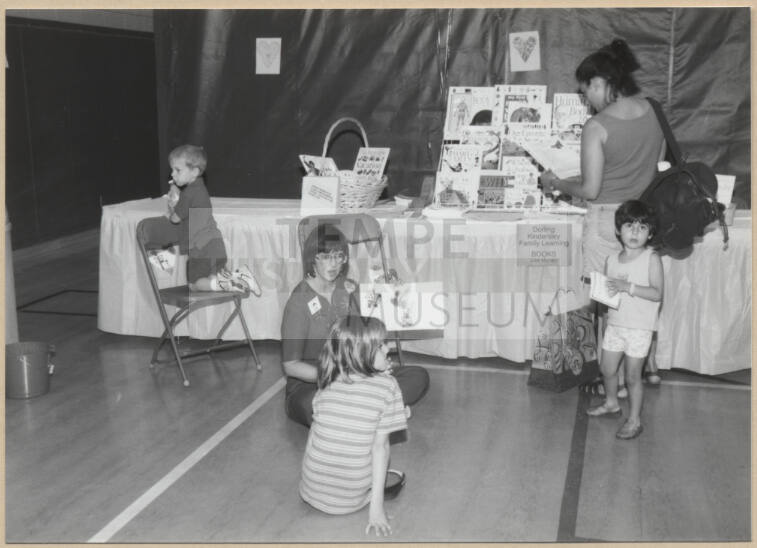 Photo of Stand for Children event book table.