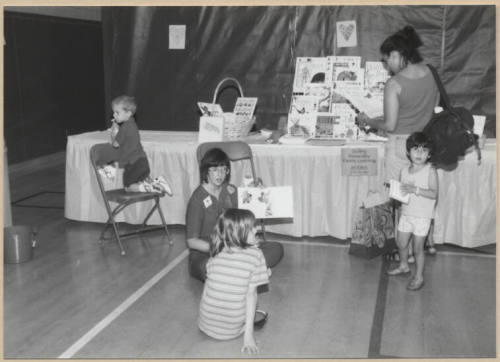 Photo of Stand for Children event book table.