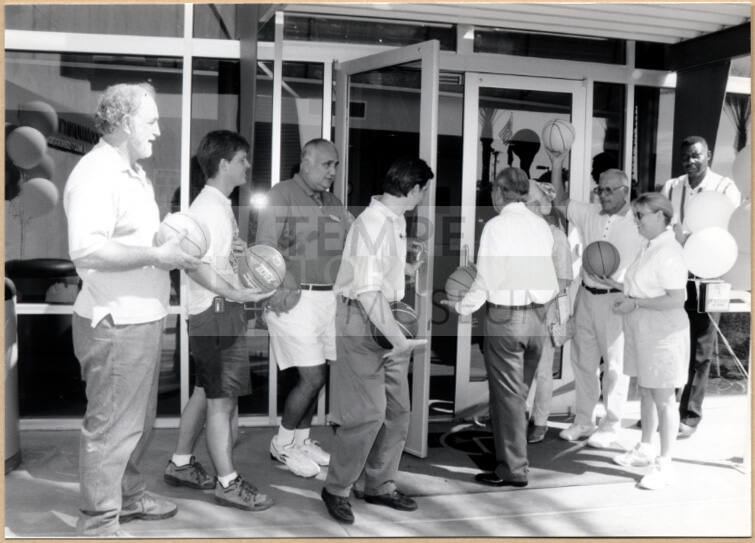 Photo of Escalante Community Center Dedication as councilmembers enter building.