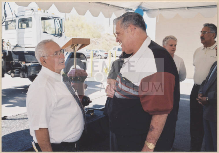 Photo of water treatment plant dedication of Johnny Martinez