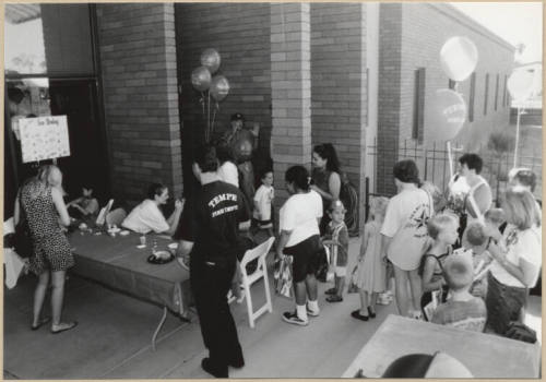 Photograph of face painting on Fire Prevention Day