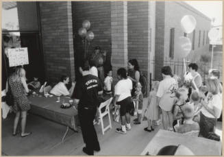 Photograph of face painting on Fire Prevention Day