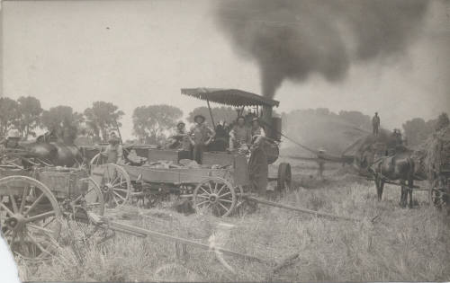 Coal Operated Threshing Machine and Crew