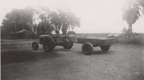 Weed Sprayer Attached to Tractor