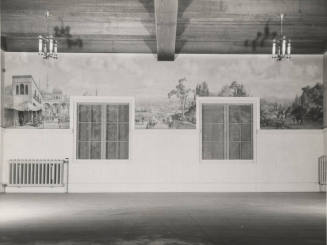 Interior view of Arizona State Tuberculosis Sanitarium (aka Arizona State Welfare Sanitarium) showing Middle Eastern-themed murals.