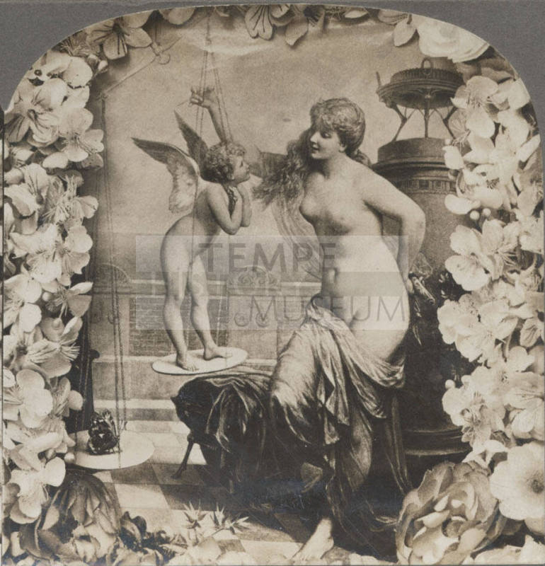 Unclothed Woman Talking to Cupid