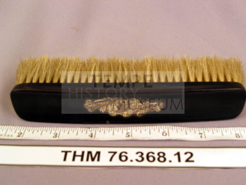 Art nouveau silver clothes brush