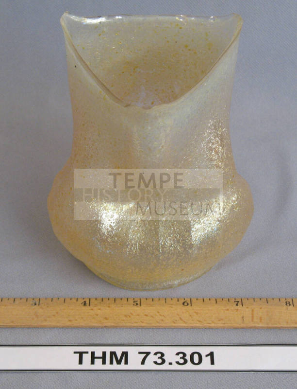 carnival glass gold vase