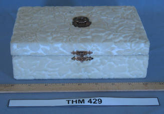 White velvet stationery box