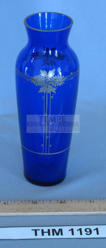 Small blue vase