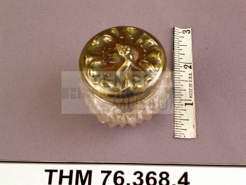 Art nouveau cutglass pomade jar