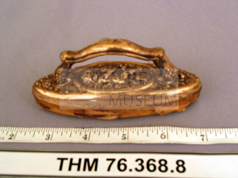 Art nouveau silver fingernail buffer