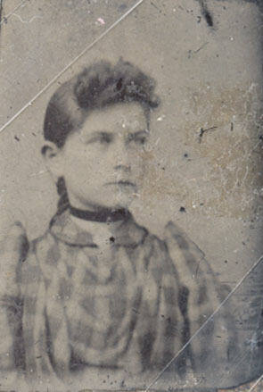 Portrait of Girl in Checkered Dress
