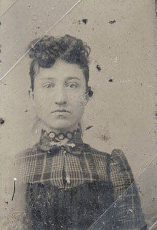 Portrait of Woman in Plaid