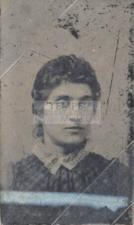Bust, Woman, Plaid Top with High Collar