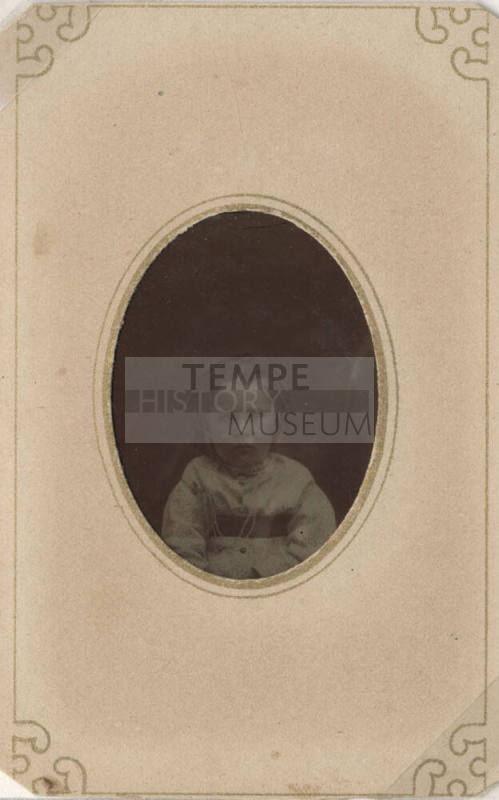 Bust, Child, White Dress with Belt