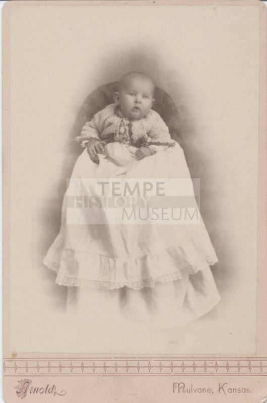 Baby with Lace Top and Long White Dress