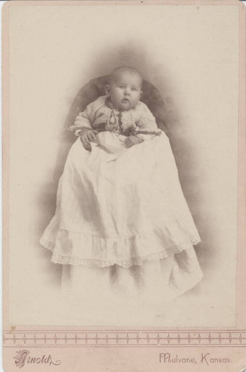 Baby with Lace Top and Long White Dress