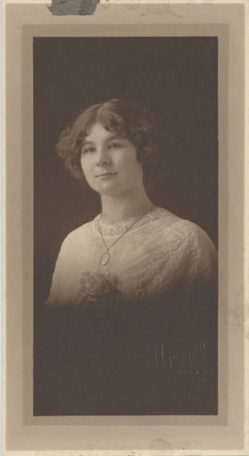 Bust, Woman, Lace Dress and Locket