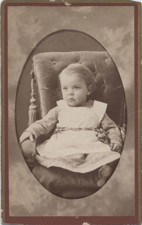 Child Sitting, Maze Dress with Overdress