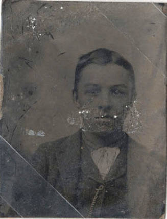 Bust, Man, Suit, Cravat and Watch Chain