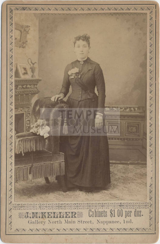 Standing Woman, Floral Brooch