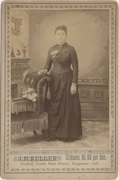 Standing Woman, Floral Brooch