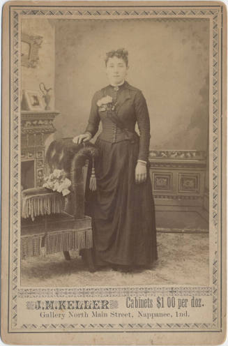 Standing Woman, Floral Brooch