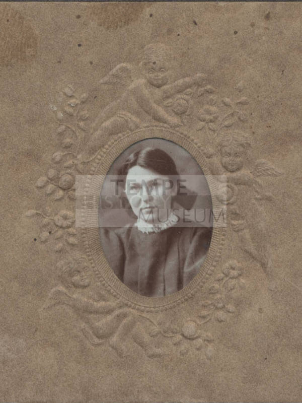 Bust, Woman, Dark Bow in Hair