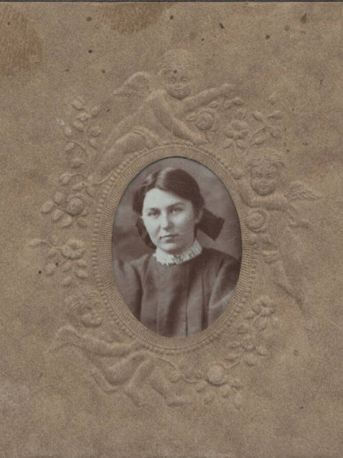 Bust, Woman, Dark Bow in Hair