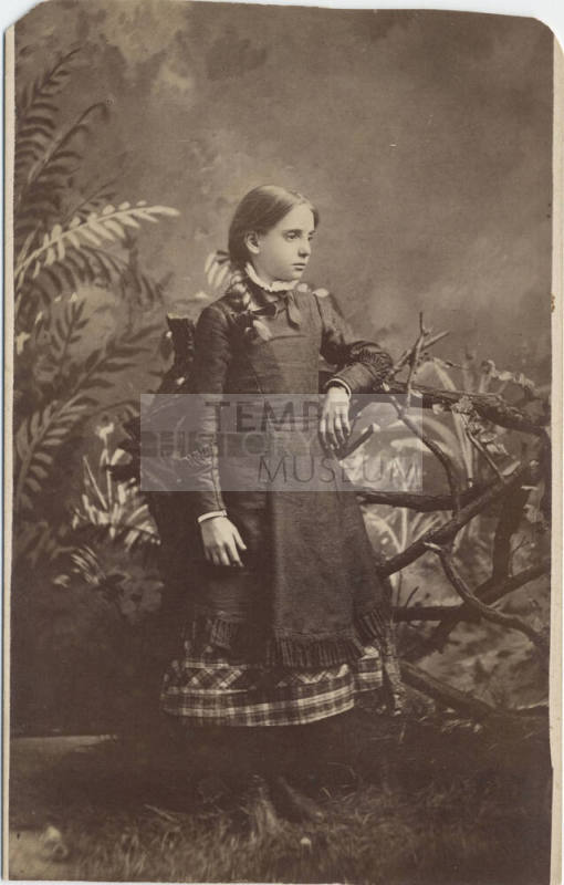 Portrait of Unknown Girl in Front of Foliage