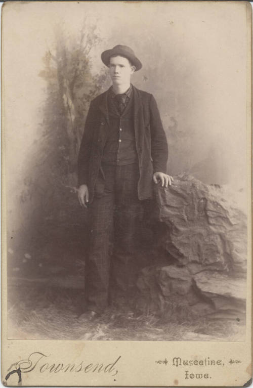 Standing Man with Forest Backdrop