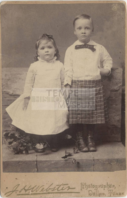 Full Length Portrait of Boy and Girl