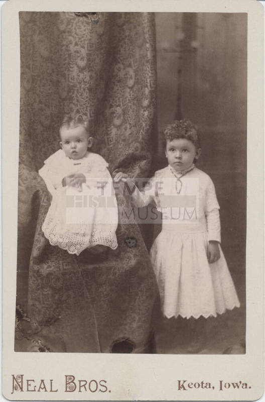Full Length Portrait of Baby and Girl