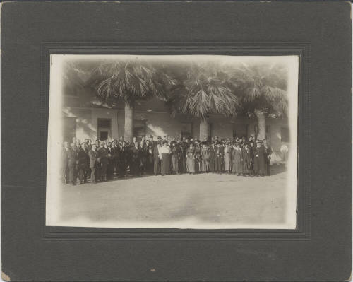 Crowd of People Lined Up