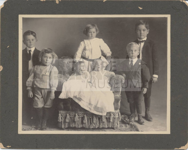 Portrait of Children Seated and Standing