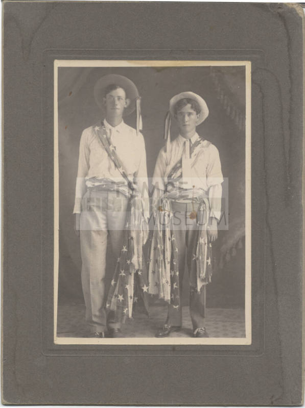 Full Length Portrait of 2 Men