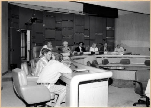 Photograph of the Tempe City Council at the Town Lake contract signing