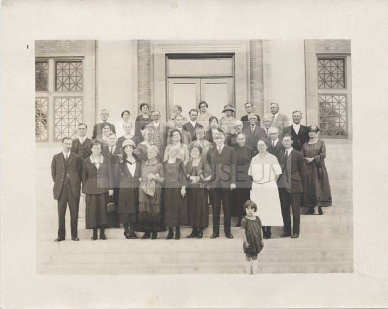Portrait of Group in Front of Building