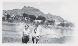 Women in Front of Mountain