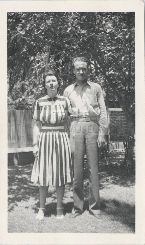 A Couple in Their Backyard