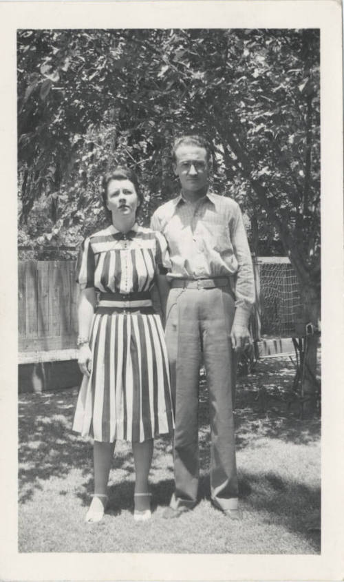 A Couple in Their Backyard