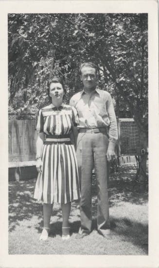 A Couple in Their Backyard