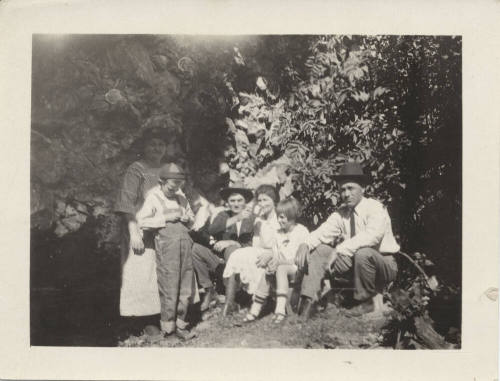 A Family Portrait in a Forest Setting