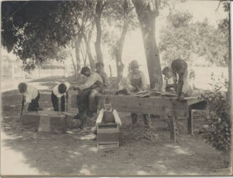 1915 Woodworking Class at Rural School