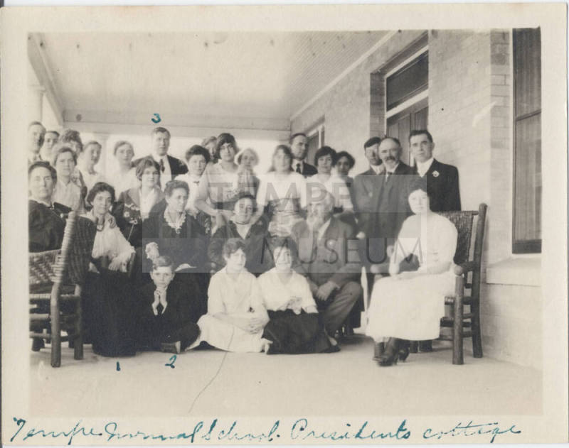 Portrait at Tempe Normal School President's cottage