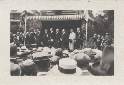 Dedication Under Marquee